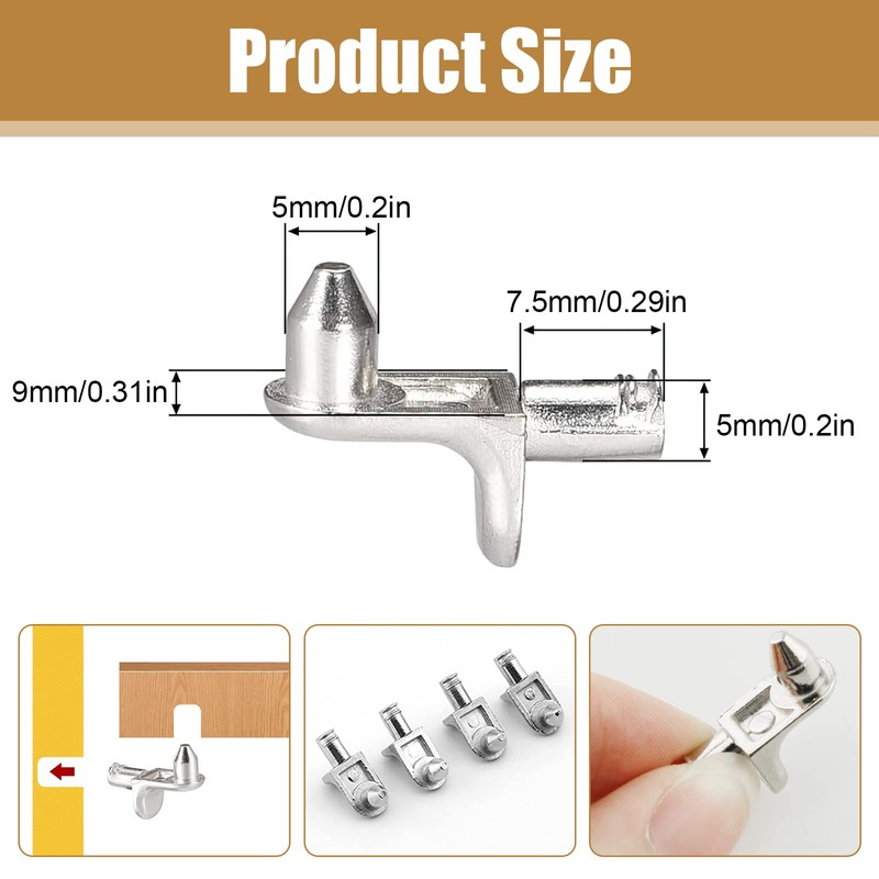 Shelves for Cupboards, 30 Pieces Shelf Brackets, 5 mm Shelf