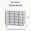 Blue Ginkgo Small 20-Drawer Cabinet – Stackable Clear Organizer for