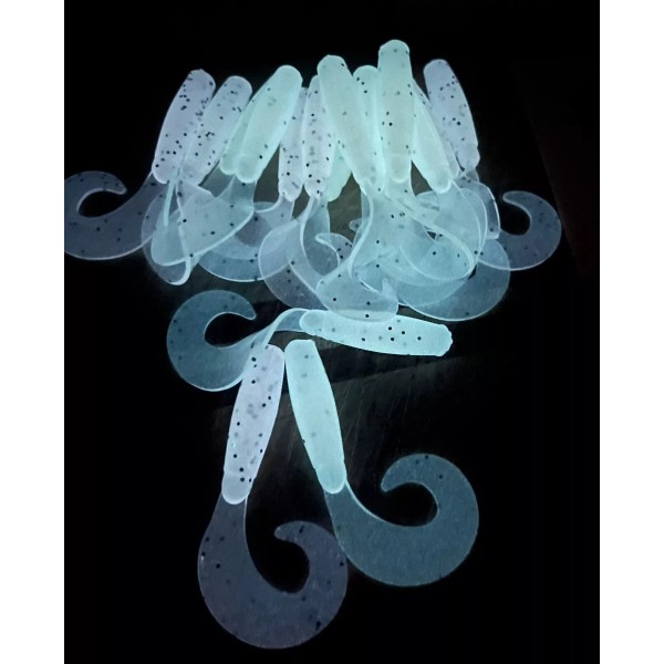 Boogey Man Bait Co. 4” Monkey Milk Glow Curl Tail