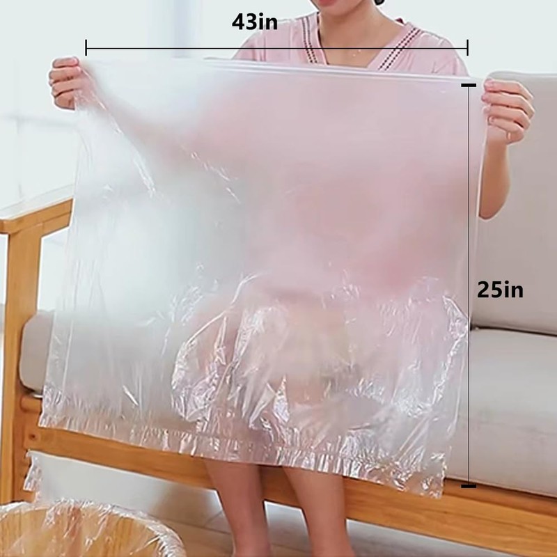 Vitaciti 100 Pcs Disposable Foot Tub Liner,Portable Bath Bags Plastic