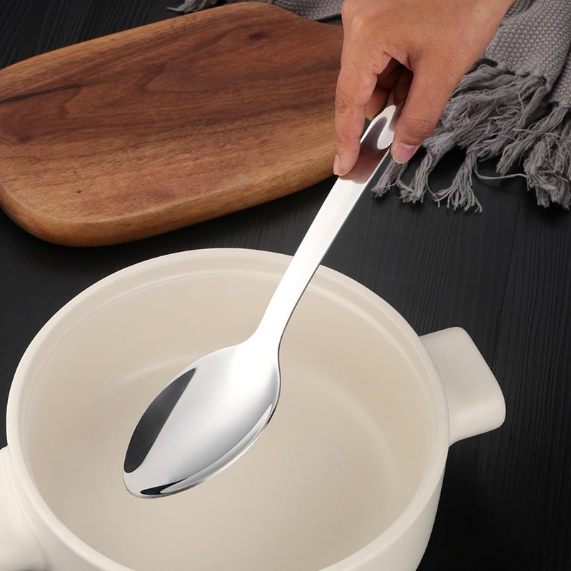 Large Serving Spoons Set,Stainless Steel Buffet Spoon,Long Handle Serving Spoons