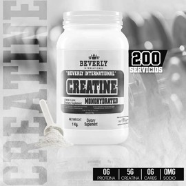 Creatina Monohidratada Beverly 1kg 200 Servicios En Polvo
