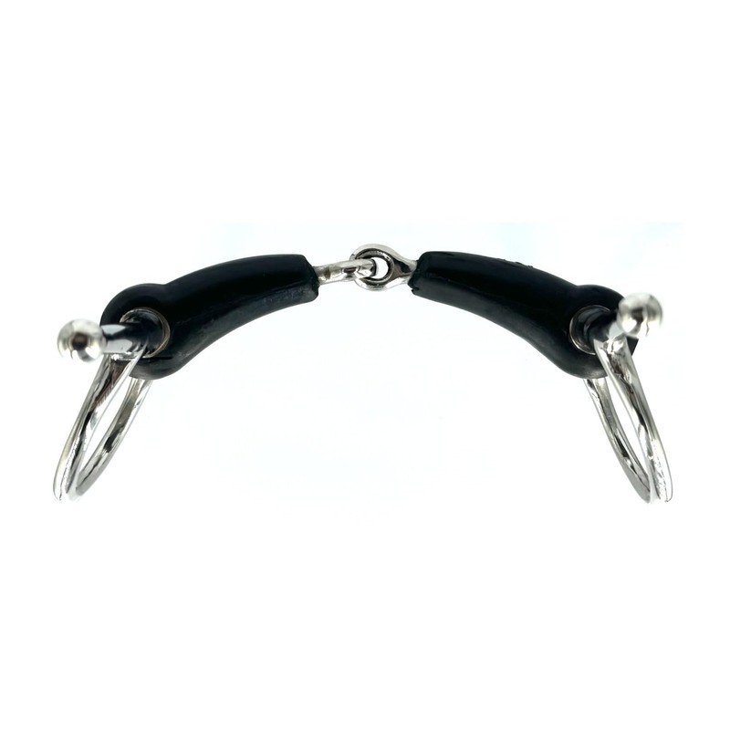 Equine Smile ES0104 Snaffle Bit Simple Broken with Rubber Stainless