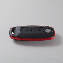 [Deff] DEEF Key Case, Aramid Fiber Case for Nissan New Intelligent Key (Matte Black/Red), matte black red