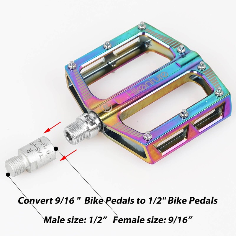 Hikenture Bike Pedal Adapter 9/16 to 1/2 (Pair)