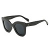 Vintage Retro Cateye Sunglasses for Women Designer Butterfly Frames Semi