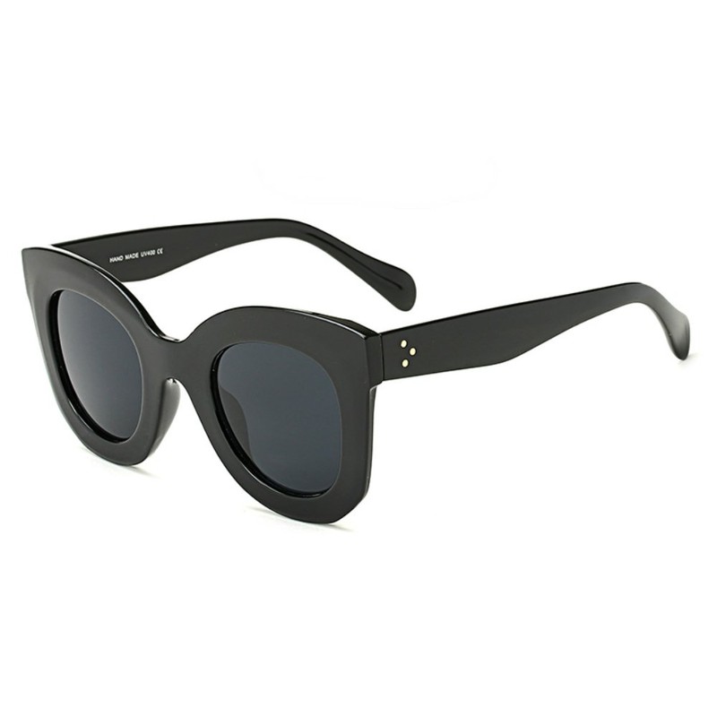 Vintage Retro Cateye Sunglasses for Women Designer Butterfly Frames Semi