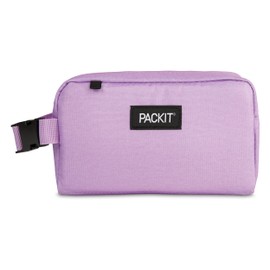 PackIt® Freezable Snack Box, Lavender, Built with ECOFREEZE® Technology, Collapsible, Reusable, Zip Closure with Buckle Handle, Designed For Work Snacks, Fresh Snacks On the Go, Adults, and All Ages