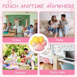 VARKAGE Big Cat Paw Squishy, Kawaii Fluffy Squishy Paw, Large Cat Paws Squishy, 11.5 x 11 cm, for Concentration, Anxiety Relief, Anti Stress, for Relaxing at Home in the Office