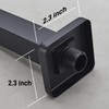 HOMYEP 8 Inch Square Shower Arm with Flange, Straight Extension