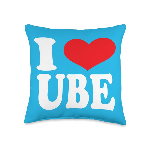 I Love Ube | Heart Ube Pride Throw Pillow
