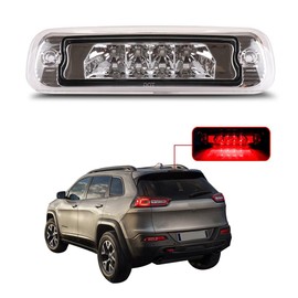 AQEEI High Mount Stop Light Led 3rd Brake Light Center Stop Cargo Tail Light Fit For Jeep Cherokee 1997-2001 Third Rear Cab Roof Center Tail Cargo Lamp Black Housing Smoke Lens