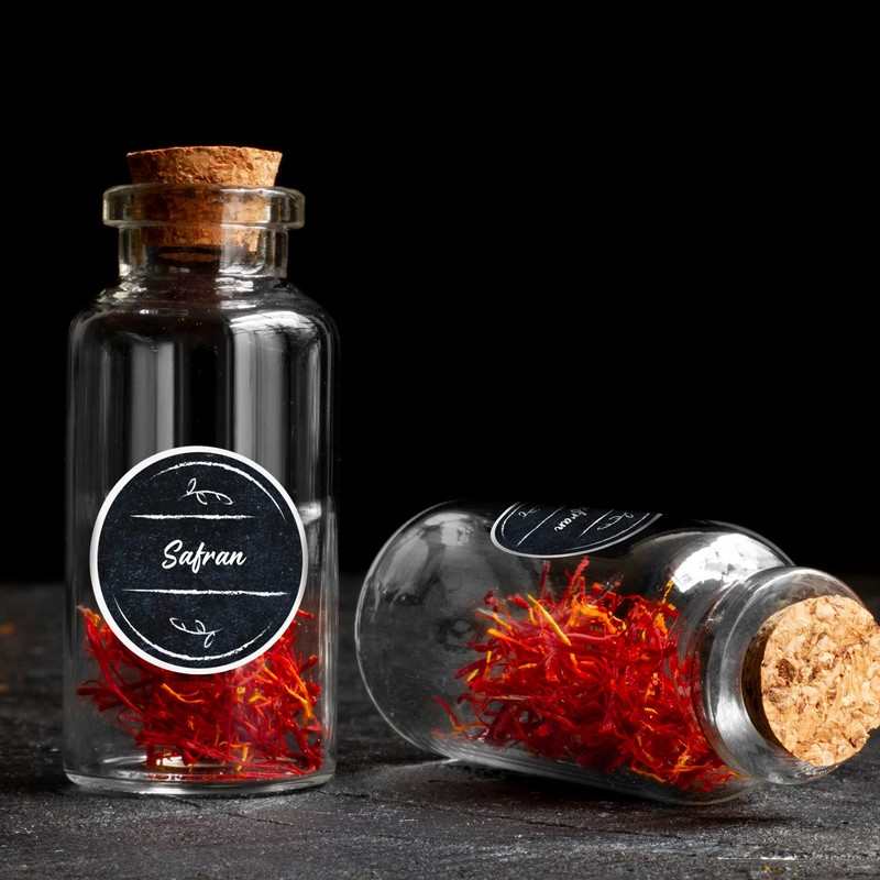 PRINT.GG Pack of 179 Spice Jar Labels Waterproof Diameter 4