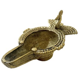 Brass Diya Hindu Pooja - Artículo de Pital Deepak de latón puro Diya para Puja Temple Home Office y regalo (Peacock Diya)