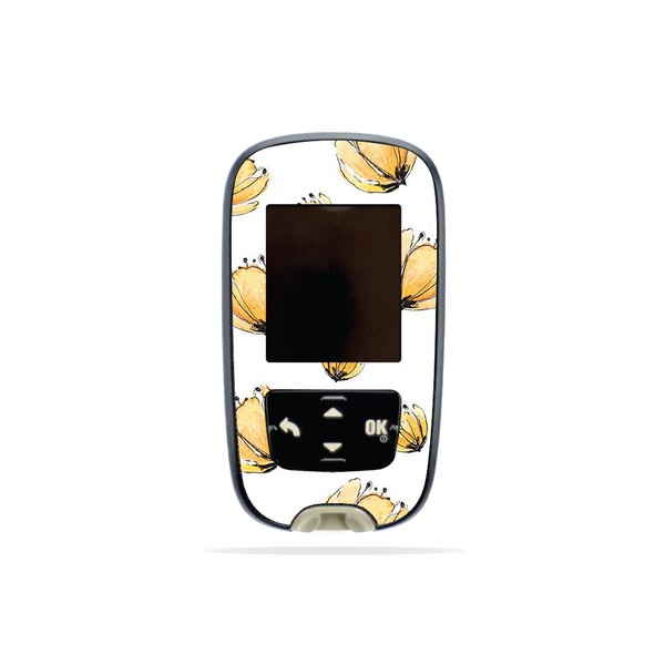 MightySkins Skin Compatible with Accu-Chek Guide - Yellow Poppy |
