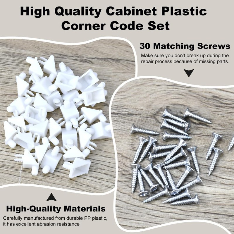 YAANBUNB Pack of 30 Plastic White Shelf Support 5 mm