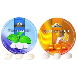 Waterbridge Travel Tin Butterscotch 175g + Waterbridge Travel Tin Peppermint 175g
