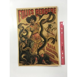Vintage Freakshow Poster Sideshow Circus Fair Carnival SNAKE LADY Print