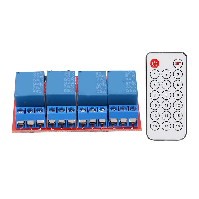 4 Channel Receiving Relay Module 4CH Infrared Remote Transceiver Receiver