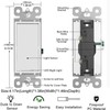 2Pack SOZULAMP Illuminated Light Switch-Single Pole Wall Switch with Night