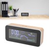 Digital Projection Alarm Clock VA HD Color Screen Wooden Weather