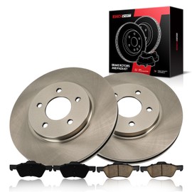 Torchbeam 303mm(11.92 inch) Front Brake kit| Brake Pads and Rotors Kit Compatible with Front for: 2005-2010 Ford Escape,Mariner,2005-2006 Tribute,Disc Brake Rotors + Ceramic Pads Kit,6pcs,54123 D1047