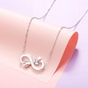 925 Sterling Silver Infinity Necklace for Women Ladybug and Flower