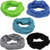 All-Season Multi-Purpose Sports Hiking Plain Solid Color Scarf Neck Warmer Gaiter Mask Blue 17ea