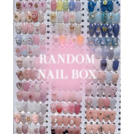 [Handmade Nail Tips] Nail Random Box  - Sample tips for size measurement will be sent first / [수제네일팁] 네일 랜덤박스  - 사이즈 측정용 샘플팁 먼저 발송됩니다