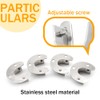 Yosawo 4Pcs Closet Pole Sockets Stainless Steel U-Shaped Flange Rod