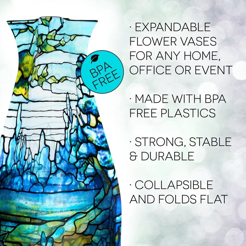 MODGY Louis C Tiffany Iris Collapsible Vase, 1 EA