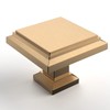 Asidrama 10 Pack Champagne Bronze Kitchen Cabinet Knobs - Square