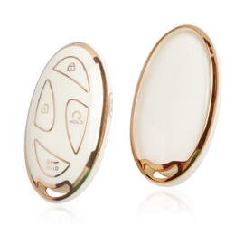 GAFAT Hyundai Tucson Kona Ioniq 5 Ioniq 6 Santa Fe 2024-2026 Key Cover, 7-Button, TPU Silica Gel, White