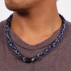 Phiten Titanium Necklace Tornado, Navy/Black, 18 Inch
