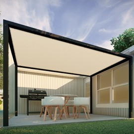 Patio Paradise 11'x15' Sun Shade Sail Straight Edge, Rectangle Shade Canopy 240GSM Shade Cloth with Grommets Pergola Cover Replacement for Outdoor Backyard Garden, Customize, Beige