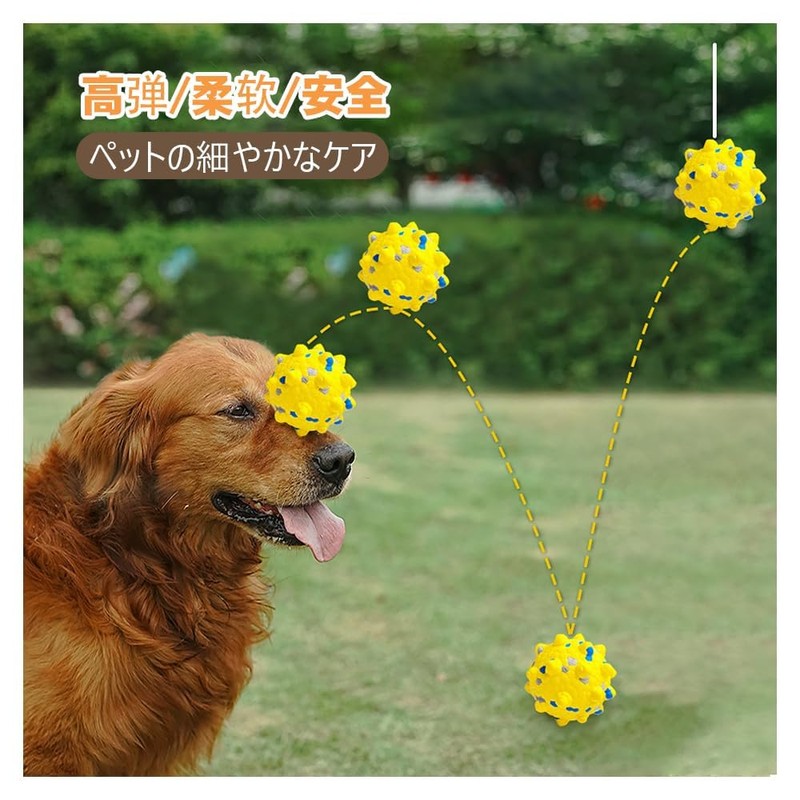 Dog Toy Ball, Lightweight, Flexible, Throwable Chew Toy (Multicolor)