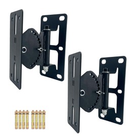 Howonder Speaker Wall Mount,Speaker Mount Wall Bracket Design for Large Speakers or Column Speakers,Hold up to 100lbs, MY-23 (2 Packs Black)