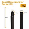 12P Wrought Iron Balusters Plain Bar for Staircase, 1/2" x