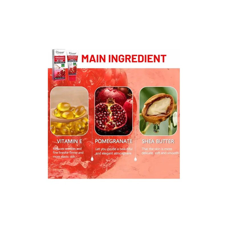 Crema Para Manos Con Vitamina E Y Granada Natural (60g)