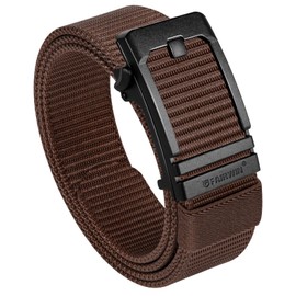 FAIRWIN Mens Ratchet Belt, 1.5 inch Nylon Web Mens Belts Casual for Jeans Pants Adjustable Belt with Automatic Buckle