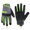 HANDLANDY Work Gloves Mens & Women, Utility Safety Mechanic Working Gloves Touch Screen, Flexible Breathable Yard Work Gloves (Extra Large, Green)