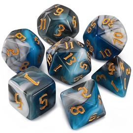 CiaraQ DND Polyhedral Dice Set with Dice Bag for Dungeons and Dragons RPG MTG Role Playing Table Games