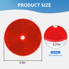 WUSHIXAN 10 Pack Red Screw on Round Reflectors for Mailbox,