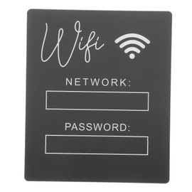 Zerodeko Acrylic WiFi Password Sign for Guests Unfinished Stylish WiFi Board Modern Minimalist Design for Home Office Restaurant Easy Installation Cleaning Material