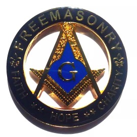 Freemasonry  Black And Gold  Master Mason Cut Out  High Quality Car Emblem