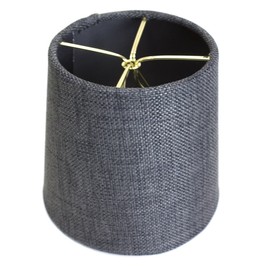 4x5x5 Granite Grey Burlap Drum Lampshade - Perfect for Chandeliers, Foyer Lights, and Wall sconces -Small, Grey