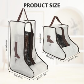 2 Pcs Clear Boot Storage Bag,Plastic Tall Boot Bag,Shoe Bags for Travel,Clear Shoe Bags for Tall Boot Storage,Boot Bags for Cowboy Boots,Waterproof & Dustproof Boot Bags for Travel,Boot Bag Equestrian