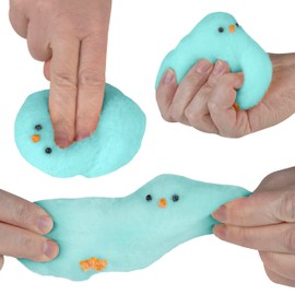 ORB Tabalicious TABA Squishy Chick (Green) - TABA Squishy Fluffs - Squish and Squeeze These Soft, Sticky, TABA Squishies, Perfect for Stress Relief - Sensory and Fidget Toys for Kids and Adults