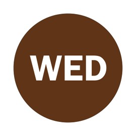 NextDayLabels - 2" Round Inventory Control Day of The Week Labels - 500 Per Roll (WED)