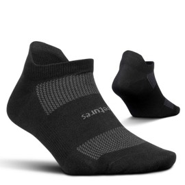 Feetures Feetures High Performance Ultra Light Ankle Sock - No Show Socks for Women & Men with Heel Tab - Black, L - (1 Pair)